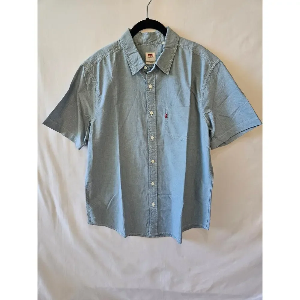 Levi's Shirts Stripes Button Up Blue Green Large Bundle